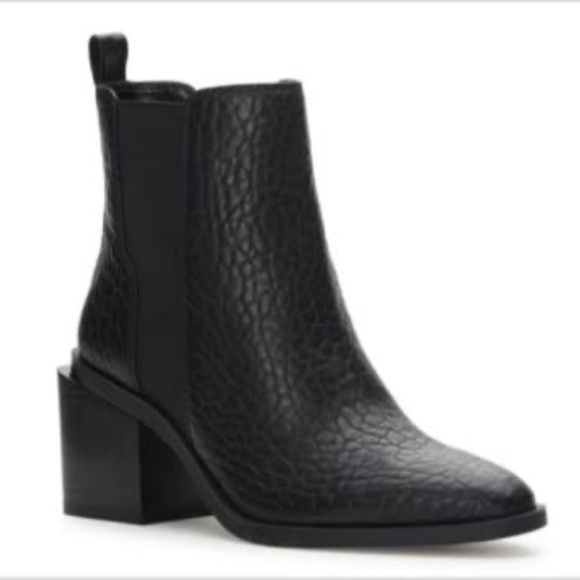 Vince Camuto Kreshna Bootie Black Leather 8M - Picture 1 of 10